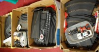 Lot 636 - Four boxes of mixed Scalextric, to include;...