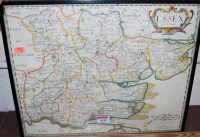 Lot 1030 - 18th century map of Essex by Robert Morden...
