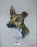 Lot 1048 - Marjorie Cox (1915-2003) - pastel of a terrier,...