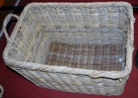 Lot 1056 - A large wicker log basket