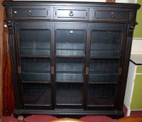 Lot 1082 - A reproduction stained beech and laminate...