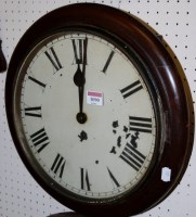 Lot 1090 - A late Victorian mahogany cased wall clock,...