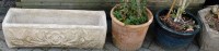 Lot 1102 - A reconstituted stone garden planter, of...