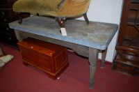 Lot 1108 - A late Victorian oak preparation table, the...