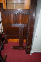 Lot 1138 - An oak single bedstead in the Jacobean style,...