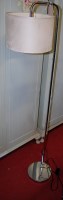 Lot 1139 - A 1960s style chrome effect standard lamp,...