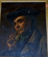 Lot 1008 - An early 19th century oil on canvas portrait...
