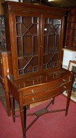 Lot 1169 - An Edwardian walnut double door astragal...