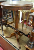 Lot 1183 - A Victorian stained beech tapestry stand,...