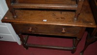 Lot 1152 - A 19th century oak side table, the rectangular...