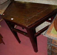 Lot 1200 - A Chinese style lacquered altar table, w.97cm