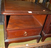 Lot 1203 - A pair of Stag single drawer bedside cabinets,...