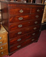 Lot 1160 - A George III mahogany and later adapted...