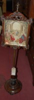 Lot 1228 - A William IV rosewood pole screen, the...