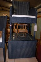 Lot 1255 - A set of eight contemporary Lloyd Loom blue...