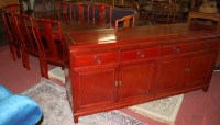 Lot 1287 - A modern Chinese"rosewood" dining suite...