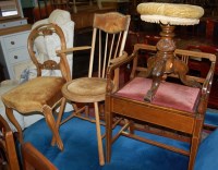 Lot 1289 - An Edwardian mahogany and boxwood strung music...