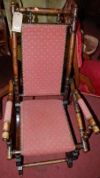 Lot 1300 - A late 19th century stained beech & pink...