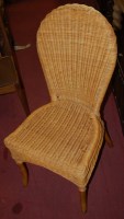 Lot 1303 - A set of six wicker conservatory chairs