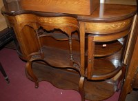 Lot 1165 - An Edwardian rosewood floral satinwood, and...