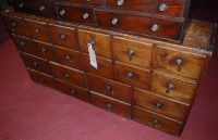 Lot 1148 - A bank of late Victorian stained pine...