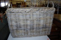 Lot 1149 - A wicker work twin handled basket, w.64cm