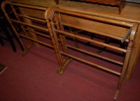 Lot 1341 - A late Victorian turned beech towel rail...