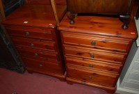 Lot 1347 - A pair of modern Ducal pine chests each fitted...