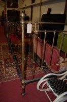 Lot 1348 - A Victorian turned brass and iron double...