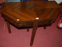 Lot 1350 - An early 20th century walnut tea table, the...