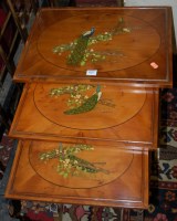 Lot 1351 - A reproduction yew wood and polychrome painted...