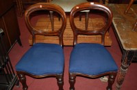 Lot 1359 - A pair of Victorian mahogany balloon back...