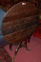 Lot 1286 - A George III provincial oak pedestal table,...