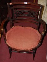Lot 1309 - An Edwardian stained beech bedroom chair...