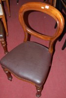 Lot 1311 - A set of four Victorian mahogany balloon back...
