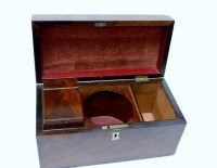 Lot 3 - A George III mahogany tea caddy, of plain...