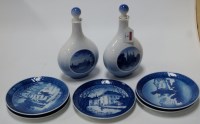 Lot 9 - A Royal Copenhagen onion shaped decanter and...