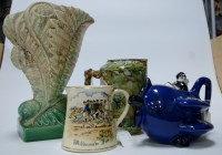 Lot 21 - A 1950s Beswick leaf pattern vase together...