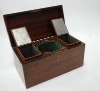 Lot 22 - A George III mahogany tea caddy of plain...
