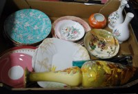 Lot 32 - A box of miscellaneous china and glassware to...