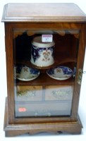 Lot 67 - An Edwardian oak smoker's cabinet having a...