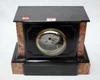 Lot 68 - A late Victorian black slate and rouge marble...