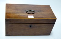 Lot 69 - A George III mahogany and boxwood strung tea...