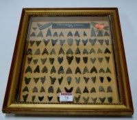 Lot 74 - A framed and glazed display of various...