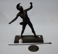 Lot 77 - A mid 20th century spelter figure of a...