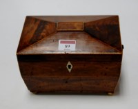 Lot 89 - A Regency mahogany and boxwood strung tea...