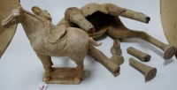 Lot 90 - A clay model of a Tang horse; together with...