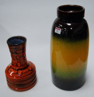 Lot 94 - A 1960s West German orange and black glazed...