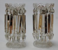 Lot 99 - A pair of early 20th century clear cut glass...