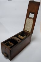 Lot 102 - A circa 1900 mahogany single drawer shop till...